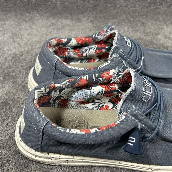 Hey Dude Wally Stretch Men’s Sz 12 Blue Lightweight Slip On Casual Loafer Shoes - Picture 11 of 12